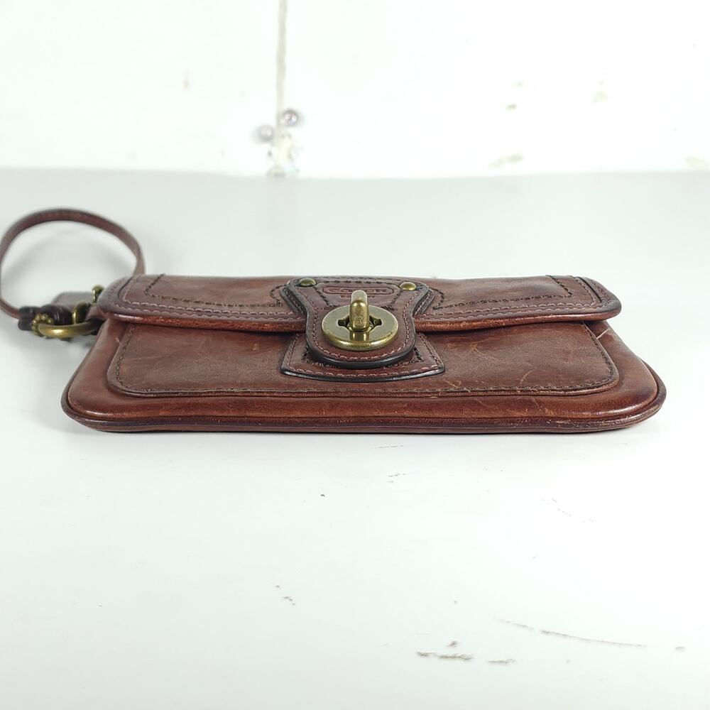 Coach Legacy 65th Anniversary Brown Leather Mini Flap Wristlet Wallet Bag - Picture 6 of 16